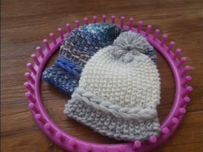 Knitting loom: The braided hat