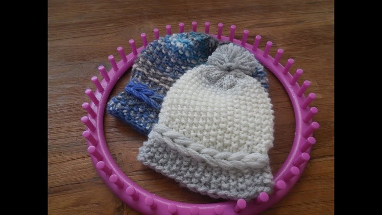 Knitting loom: The braided hat