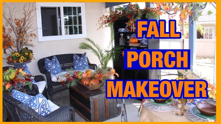 My Fall Patio Makeover. Tour My Patio Decorated For Autumn (2018)