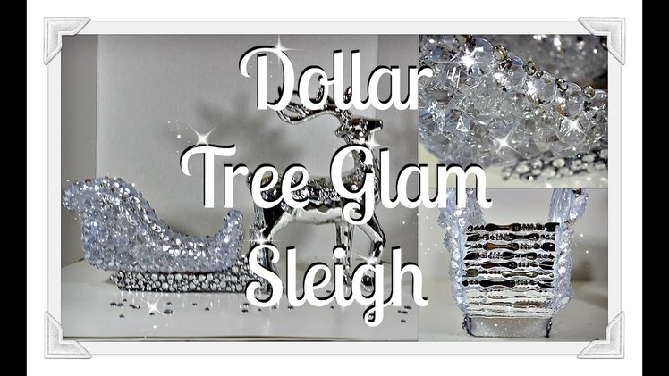 NEW ????DIY Crystal Santa Sleigh????||Dollar Tree Glam????