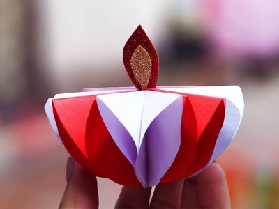 Origami Diwali Diya | How to make Paper Diya for Diwali Decoration ideas