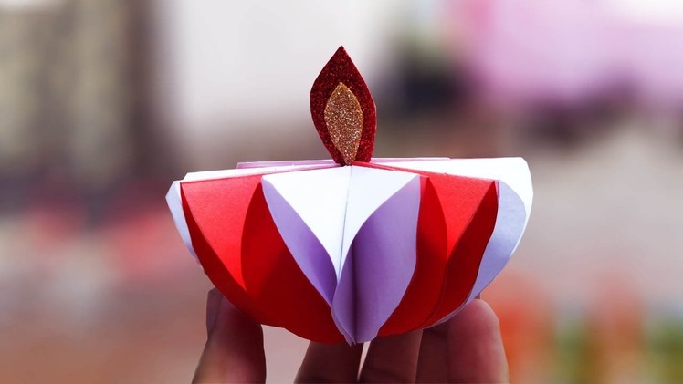 Origami Diwali Diya | How to make Paper Diya for Diwali Decoration ideas