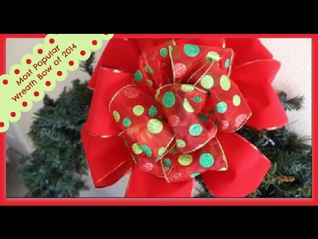 Outdoor Velvet Ribbon Bow:  Perfect Wreath or Tree Topper bow!!!