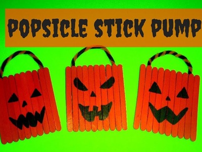 Popsicle Stick Pumpkin | Halloween Crafts | Popsicle Stick Crafts