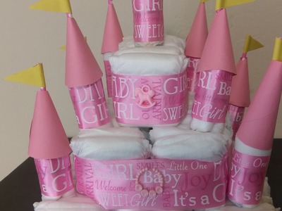 Princess Castle Diaper Cake Tutorial