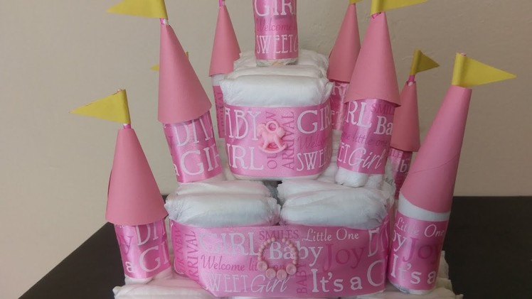 Princess Castle Diaper Cake Tutorial