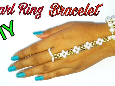 Ring bracelet.Ring bracelet DIY.Pearl Bracelet.Ring bracelet making at home.Bridal Jewellery