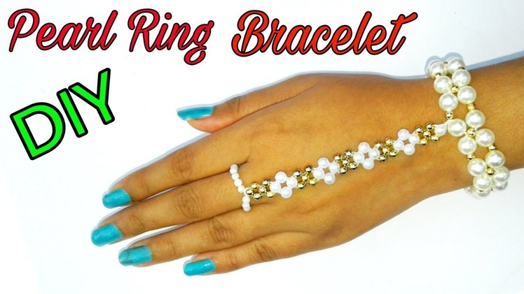 Ring bracelet.Ring bracelet DIY.Pearl Bracelet.Ring bracelet making at home.Bridal Jewellery