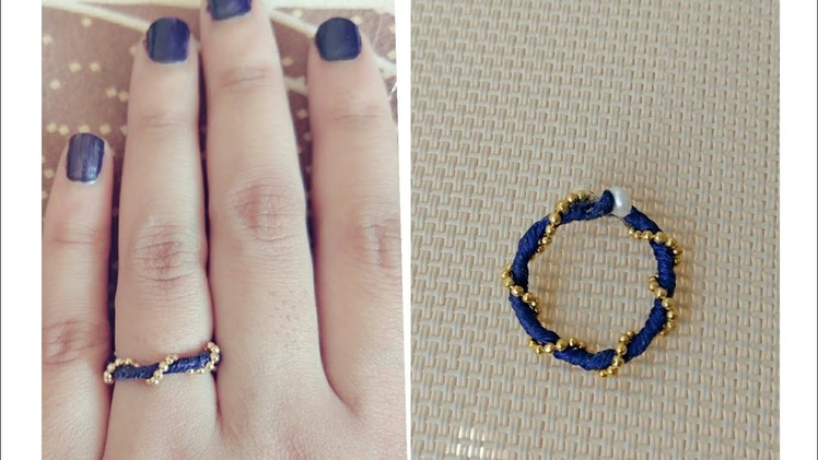 Silk thread ring|simple DIY ring| jewellery making