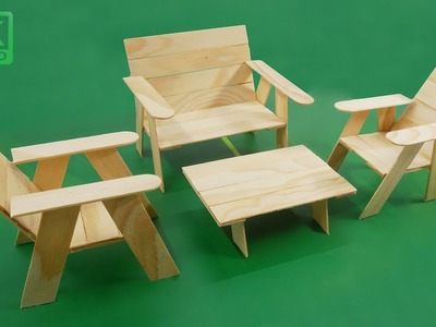 Sofa and Chair set making by popsicle stick ice cream