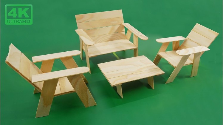Sofa and Chair set making by popsicle stick ice cream