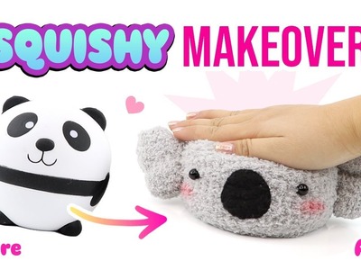 Squishy Makeover WITHOUT Paint or Glue!! Fluffy DIY Squishy Plush