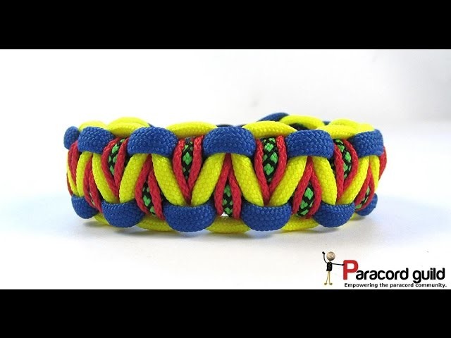 Stitched Solomon's dragon paracord bracelet