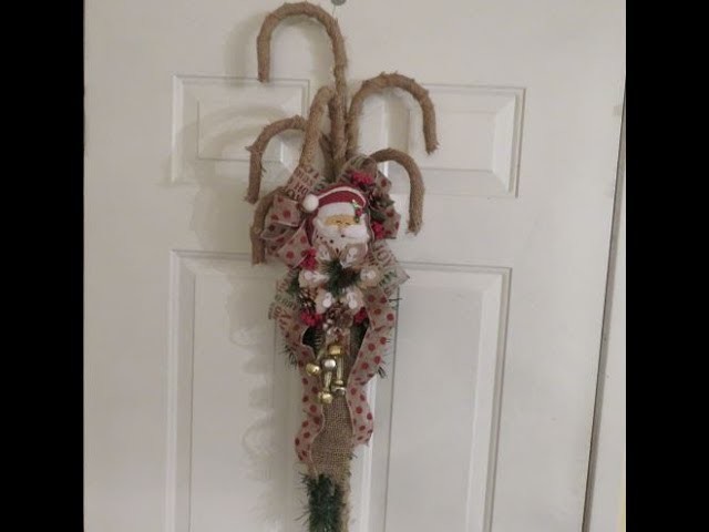 Tricia's Christmas: Dollar Tree Candy Cane Wall Decor