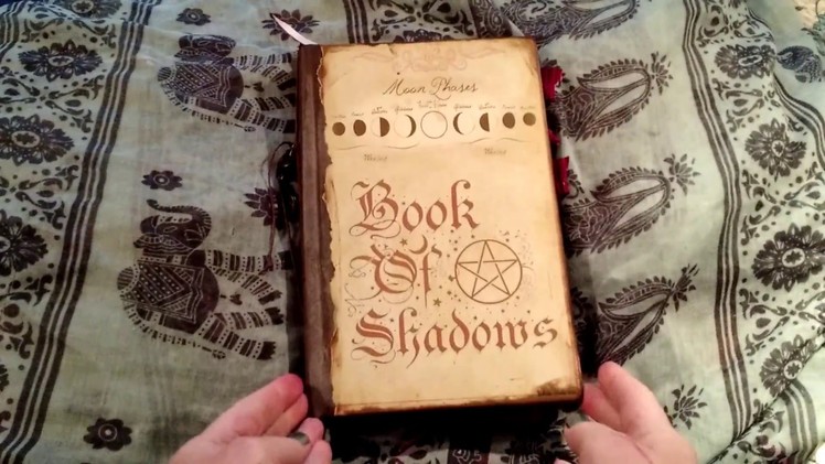 Witchs Grimoire Wiccan Book of Shadows Flip through of book in shop