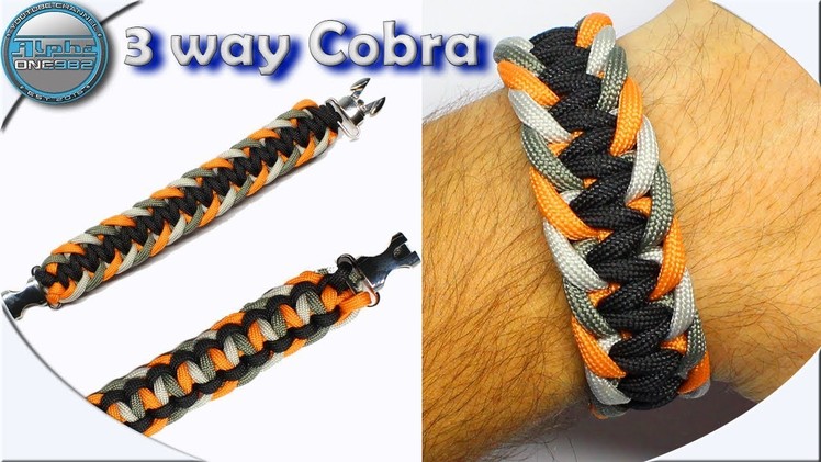 World of Paracord How to Make a Paracord Bracelet 3 Way Cobra Fast and Easy DIY Paracord Tutorial