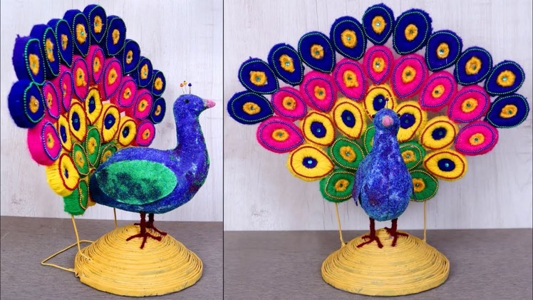 WoW ! What an Amazing DIY Peacock Showpiece || Handmade Things