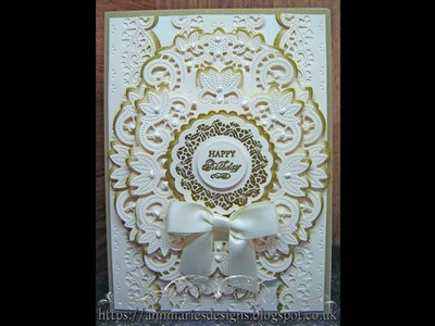 447.Cardmaking Tutorial: Anna Griffin Ivory Lace Edge Layer Card