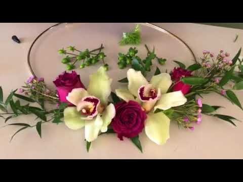 A unique circle bridal bouquet