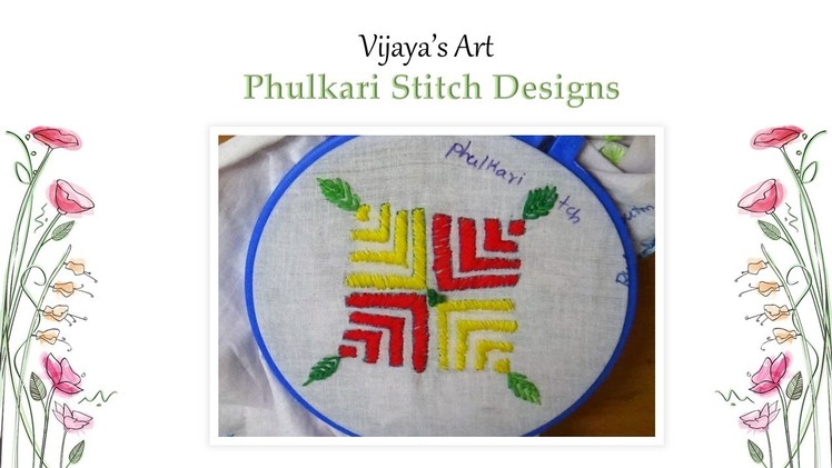 Beautiful Hand Embroidery Work Designs - Phulkari Stitch Designs