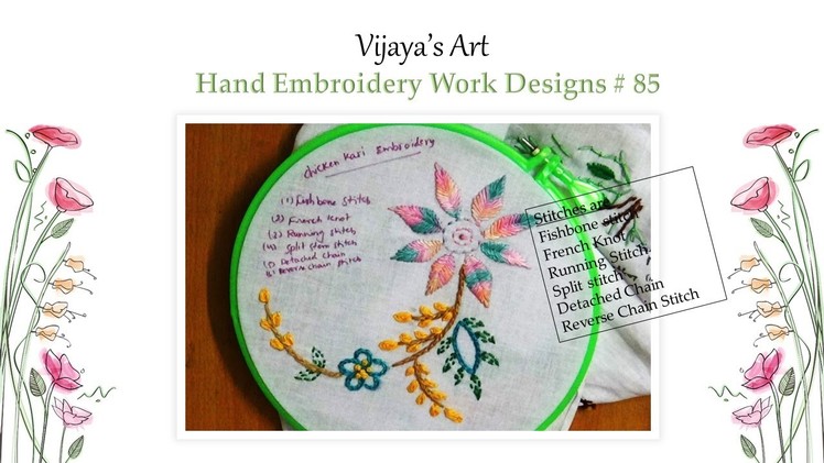 Beautiful Hand Embroidery Work Designs # 85 - Chickenkari Embroidery