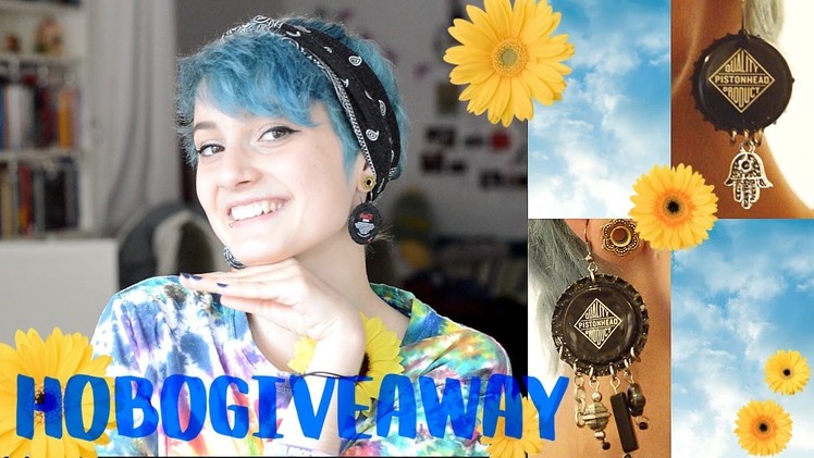 Bottle Cap Earrings & Macramé Chokers. #hobogiveaway