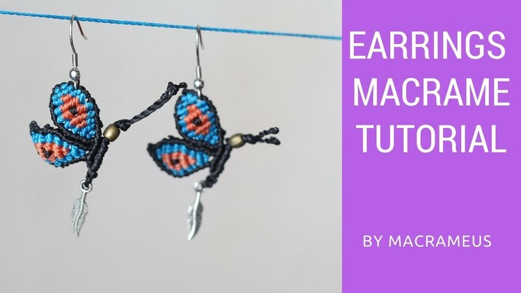 Butterfly Earrings in Macramé | Easy Macrame | Step By Step