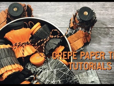 Crepe Paper Trim Tutorials. Ruffled And Gathered Crepe Paper Trims. 31 Nights Of Crafty Frights