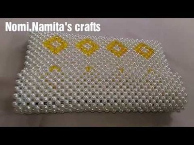 Crystal  beaded hand bags .crystal beaded round shape with pearl  |  Nomi.Namita's crafts
