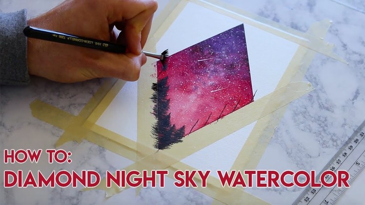 [DIAMOND NIGHT SKY] Watercolor tutorial