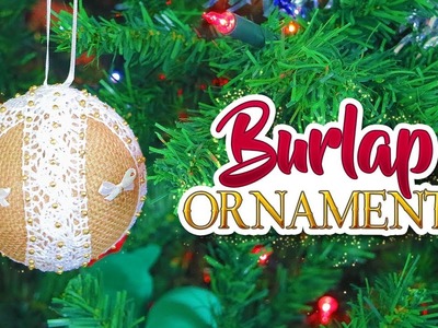 DIY Burlap Ornaments. Rustic Farmhouse Christmas Tree. Christmas 2018