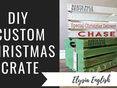 DIY Christmas Crate | Christmas Eve Box | How to Christmas Crate | Christmas Crate Tutorial