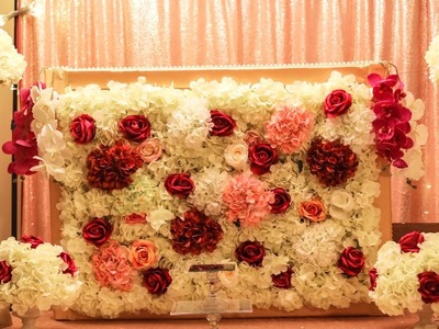 DIY- Mini flower wall With border DIY- dollar tree dessert table Diy- wedding table decor
