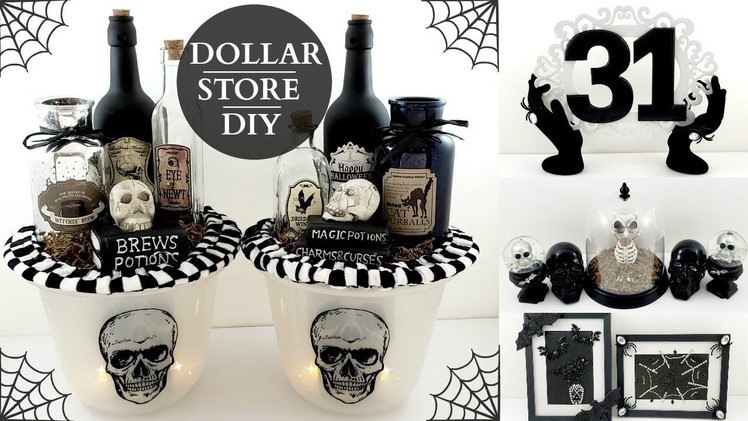 Dollar Store DIY's ~ BLACK & WHITE Halloween Home Decor ~ Spooky & Stylish On A Budget!