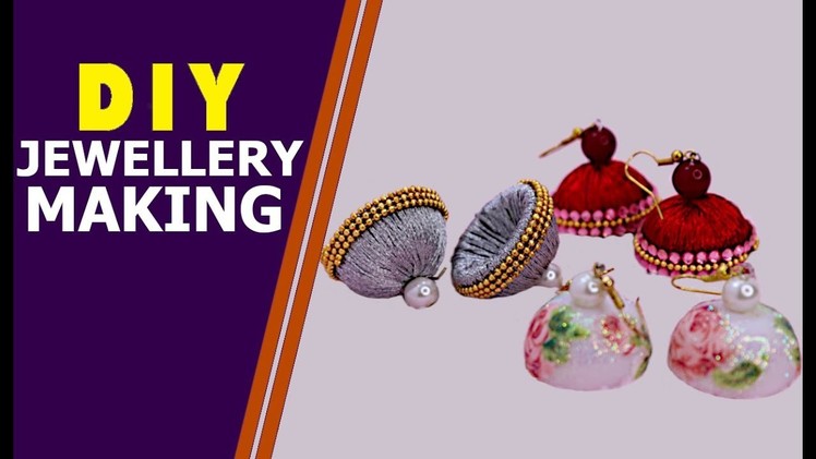 EASY JEWELLERY MAKING | Handmade Jewellery | How to Make Earrings | DIY Jewellery | Aloha Crafts