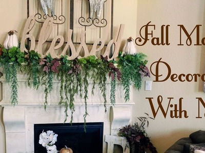 ????Fall Decorate With Me!????Fireplace Mantel????Farmhouse Inspired!????