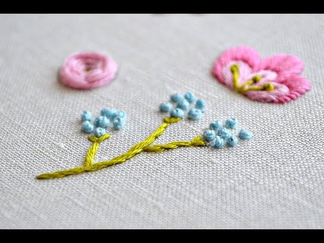 French knot flower embroidery tutorials