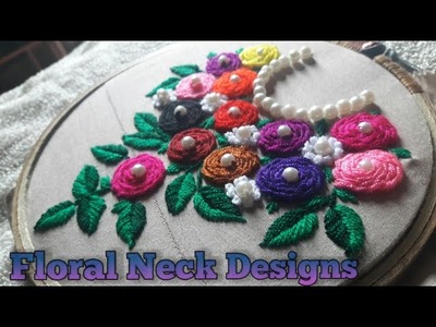 Gorgeous Neck Designs || Easy Hand Embroidery design