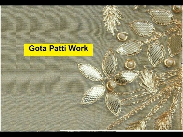 Gota Patti  tutorial with Chain Stitch