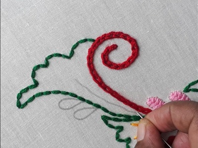 Hand embroidery Border design | Border design tutorial