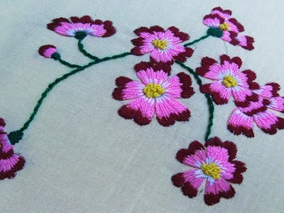 Hand Embroidery; Flower Embroidery by Nakshi Kantha World