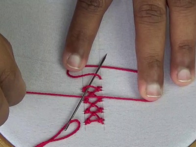 Hand Embroidery For Beginners - Knotted Diamond Stitch