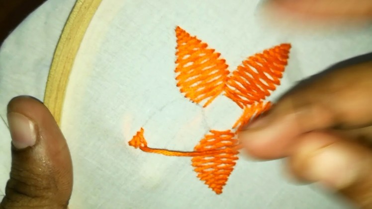Hand Embroidery for beginners | Herringbone Stitch