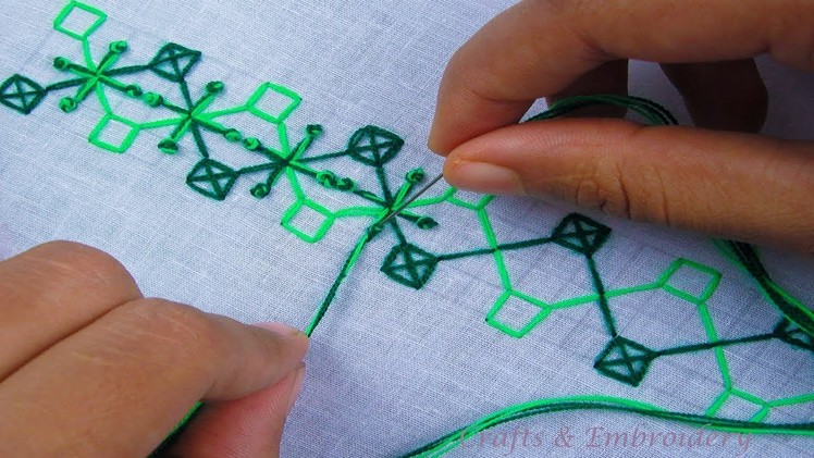 Hand embroidery. Hand embroidery pattern for beginners. Part 01. Crafts & Embroidery