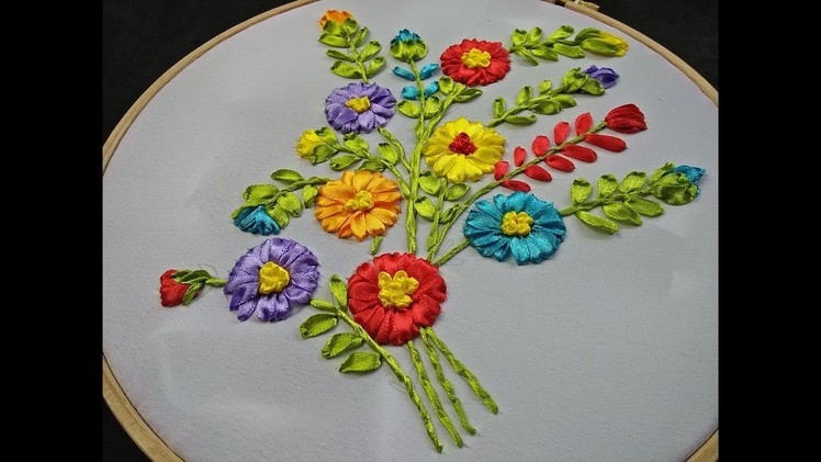 Hand Embroidery - Ribbon Embroidery Design