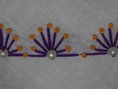 Hand Embroidery : Simple Border Design
