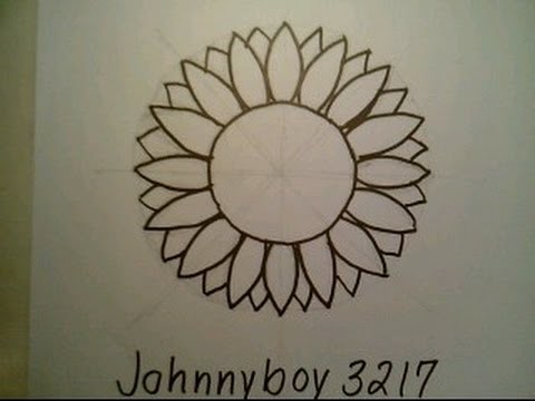 How To Draw A Sunflower Easy Como dibujar un girasol cartoon for Everyone Step By Step
