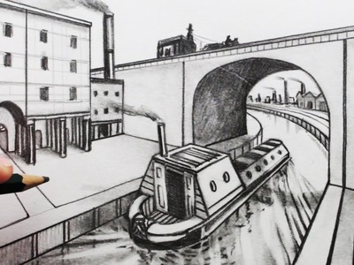 How to Draw Perspective: A Bridge and Narrow Boat
