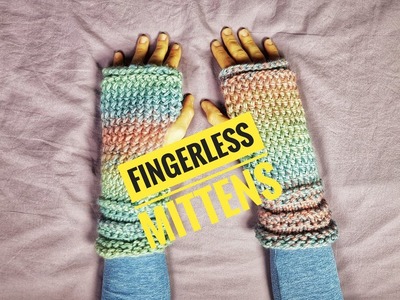 How To Loom Knit Fingerless Mittens (DIY Tutorial)