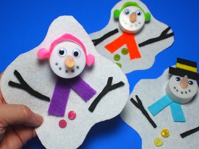 How to Make a Melted Snowman Tealight | Christmas Craft for Kids